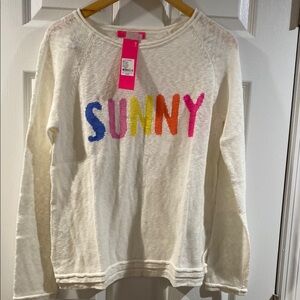 Lilly Pulitzer Cream 'Sunny' Large Sweater